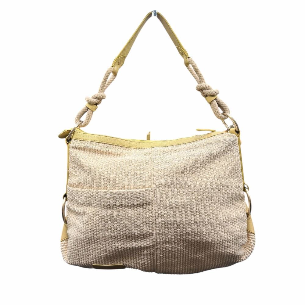 Radley London Radley Lodge Cream Knit Shoulder Bag Rope Strap Zip Top